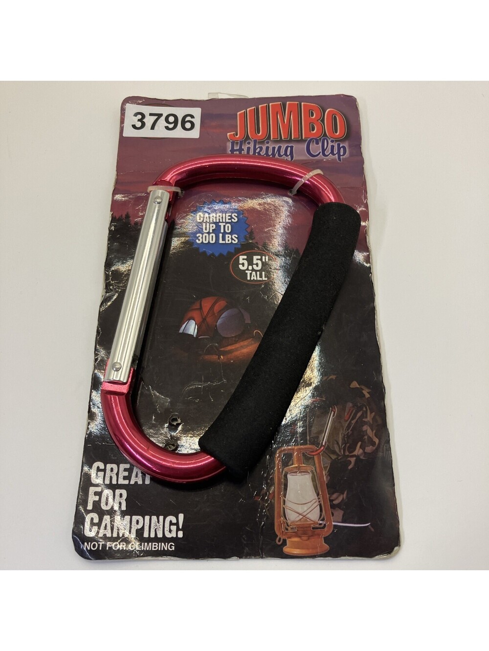 Jumbo Aluminum Carabiner Large D Ring Snap Hook Key Chain Cushion Grip 5.5”